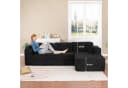 COMHOMA L-förmiges Sofa Big-Sofa Schwarz Cordstoff Bild 3