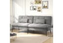 GTPLAYER Schlafsofa Grau mit Schlaffunktion und Schubladen Bild 2