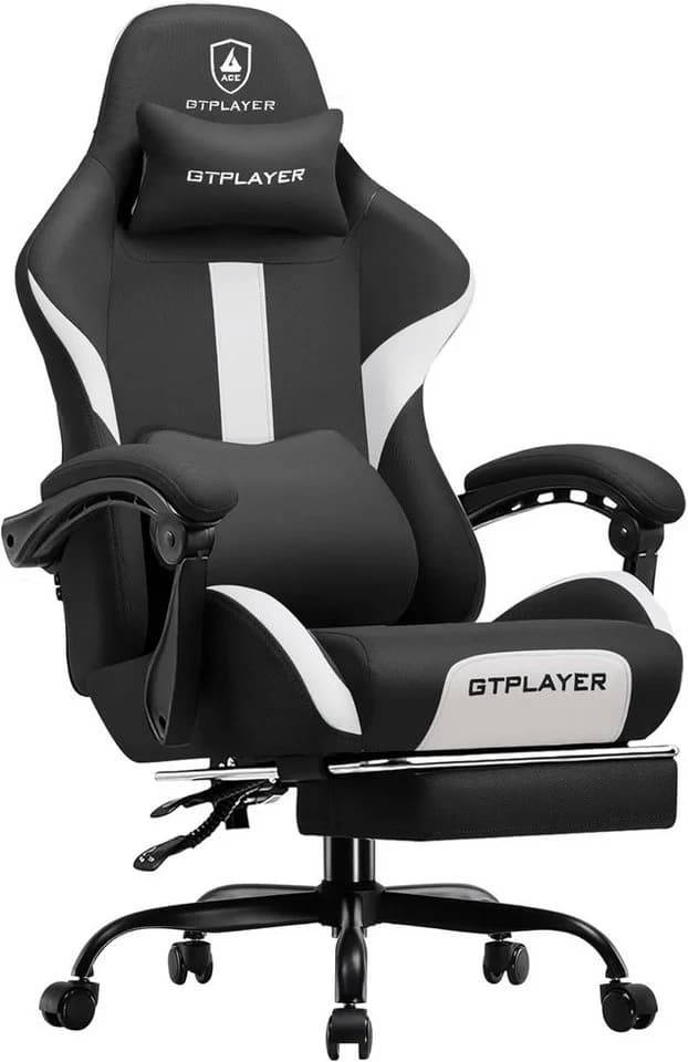 GTPLAYER Gaming-Stuhl Stoff Ergonomisch mit Fußstütze - Bild 2