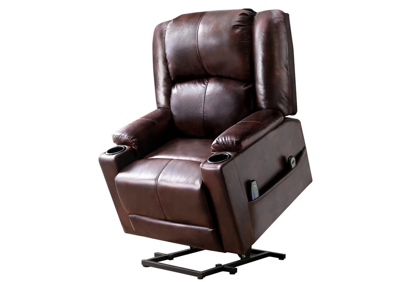 COMHOMA Massagesessel mit Aufstehhilfe und Massagefunktion Braun - Bild 2