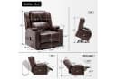 COMHOMA Massagesessel mit Aufstehhilfe und Massagefunktion Braun Bild 4