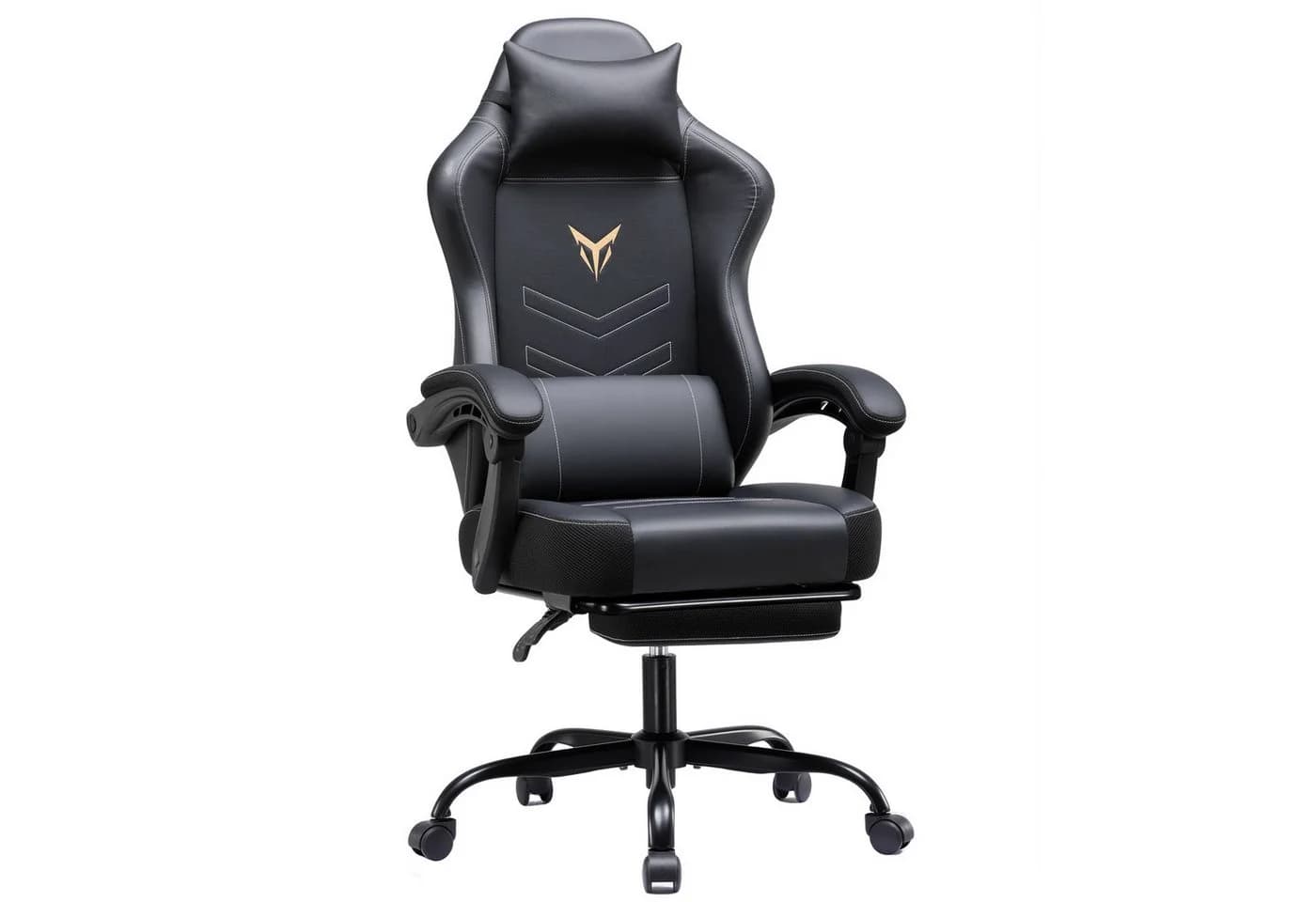GTPLAYER Gaming-Stuhl Ergonomisch Schwarz Mit Fußstütze - Bild 2