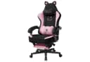 GTPLAYER Gaming-Stuhl Rosa/Schwarz mit Katzenohren & Fußstütze Bild 2