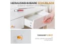 COMHOMA Schminktisch mit Spiegel LED 5 Schubladen Hocker Bild 4
