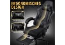 GTPLAYER Gaming-Stuhl Ergonomisch mit Massagefunktion und Fußstütze Schwarz Bild 5
