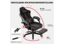GTPLAYER Gaming-Stuhl Stoff Schwarz mit Fußstütze und 135° Relax-Funktion Bild 5