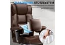 GTPLAYER Gaming-Stuhl Ergonomisch bis 180 kg Kunstleder Braun mit Fußstütze Bild 1