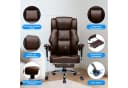 GTPLAYER Gaming-Stuhl Ergonomisch bis 180 kg Kunstleder Braun mit Fußstütze Bild 3