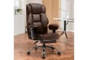 GTPLAYER Gaming-Stuhl Ergonomisch bis 180 kg Kunstleder Braun mit Fußstütze Bild 4
