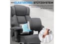 GTPLAYER Gaming-Stuhl Grau Ergonomisch bis 180 kg mit Fußstütze Bild 1
