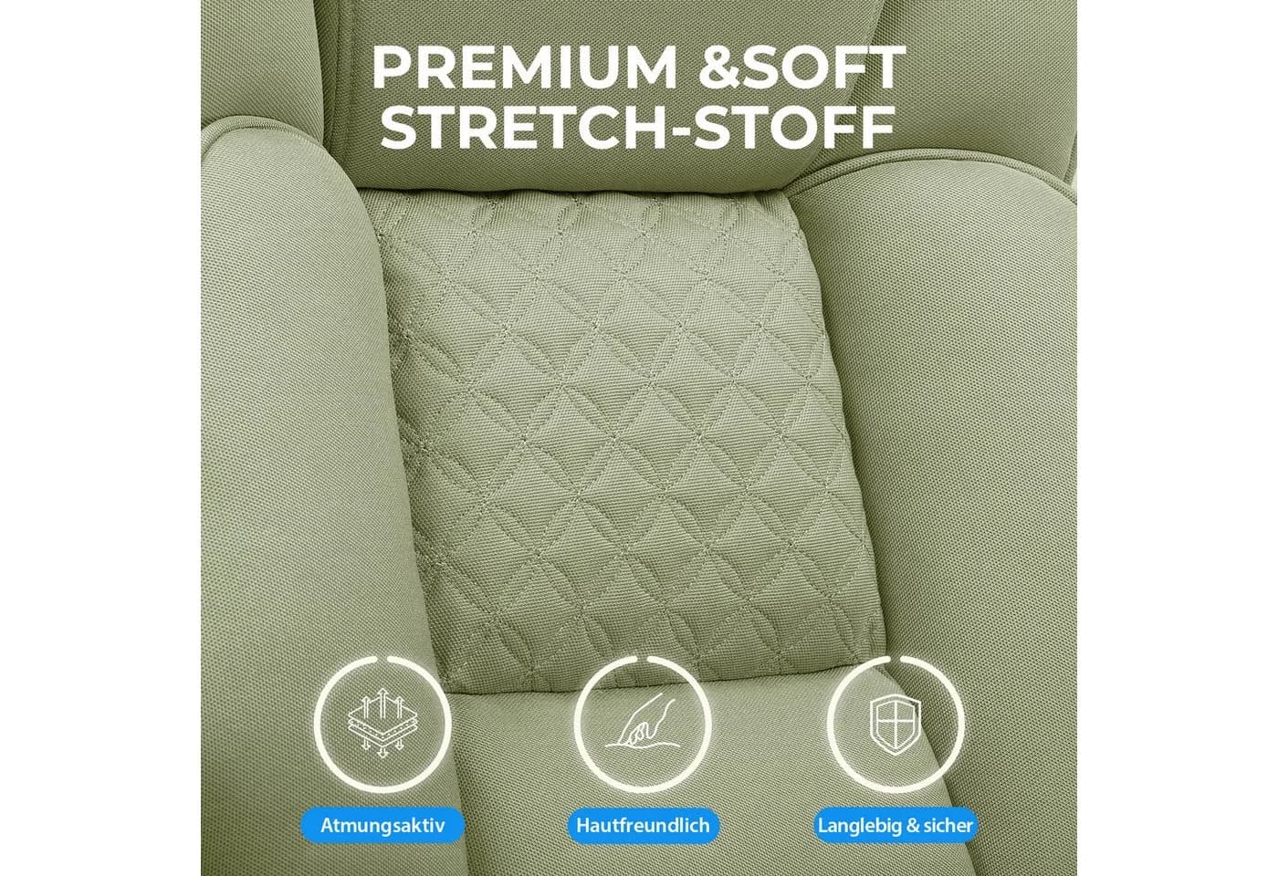 GTPLAYER Gaming-Stuhl Grün Ergonomisch mit Fußstütze - Bild 5