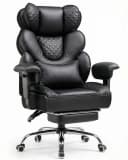 COMHOMA Gaming-Stuhl Ergonomisch 180 kg Schwarz mit Fußstütze Bild 2