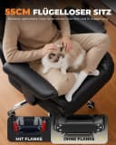 COMHOMA Gaming-Stuhl Ergonomisch 180 kg Schwarz mit Fußstütze Bild 5
