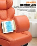 COMHOMA Gaming-Stuhl Ergonomisch 180 kg Lendenstütze Fußstütze Bild 1