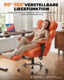 COMHOMA Gaming-Stuhl Ergonomisch 180 kg Lendenstütze Fußstütze Bild 3