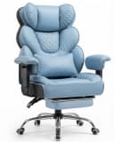COMHOMA Gaming-Stuhl Ergonomischer Bürostuhl blau mit Lendenstütze Bild 2