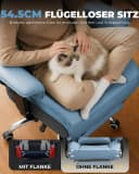 COMHOMA Gaming-Stuhl Ergonomischer Bürostuhl blau mit Lendenstütze Bild 5