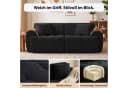 COMHOMA Ecksofa Schwarz Modulares Sofa mit Schlaffunktion Bild 1