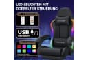 GTPLAYER Gaming-Stuhl mit LED und Massagefunktion, schwarz Bild 1