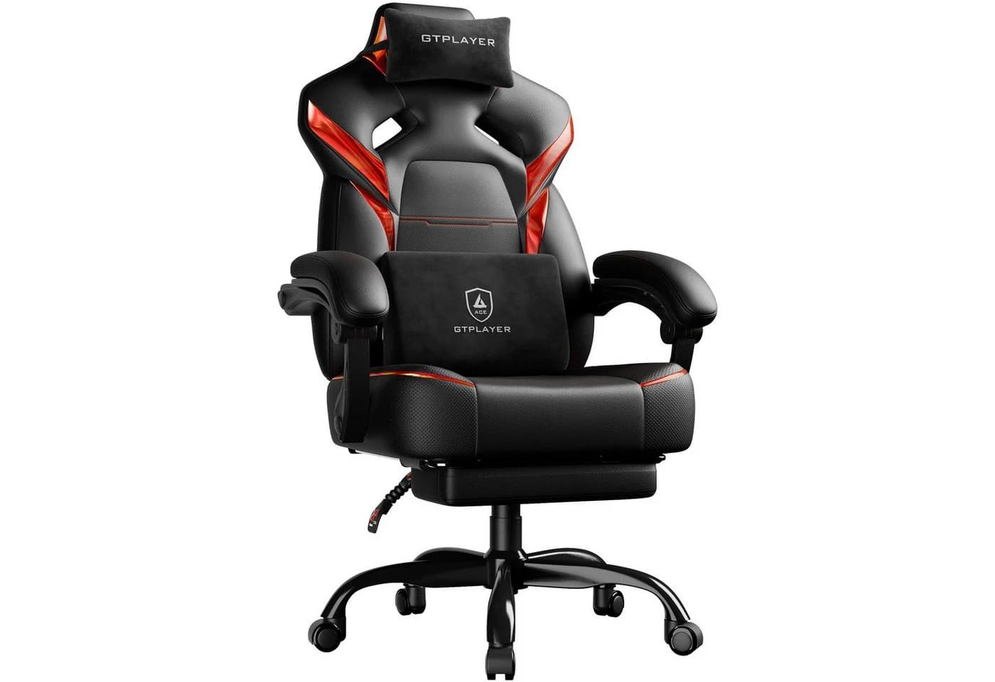 GTPLAYER Gaming-Stuhl ACE-ARMOR mit Fußstütze und Lendenkissen - Bild 2