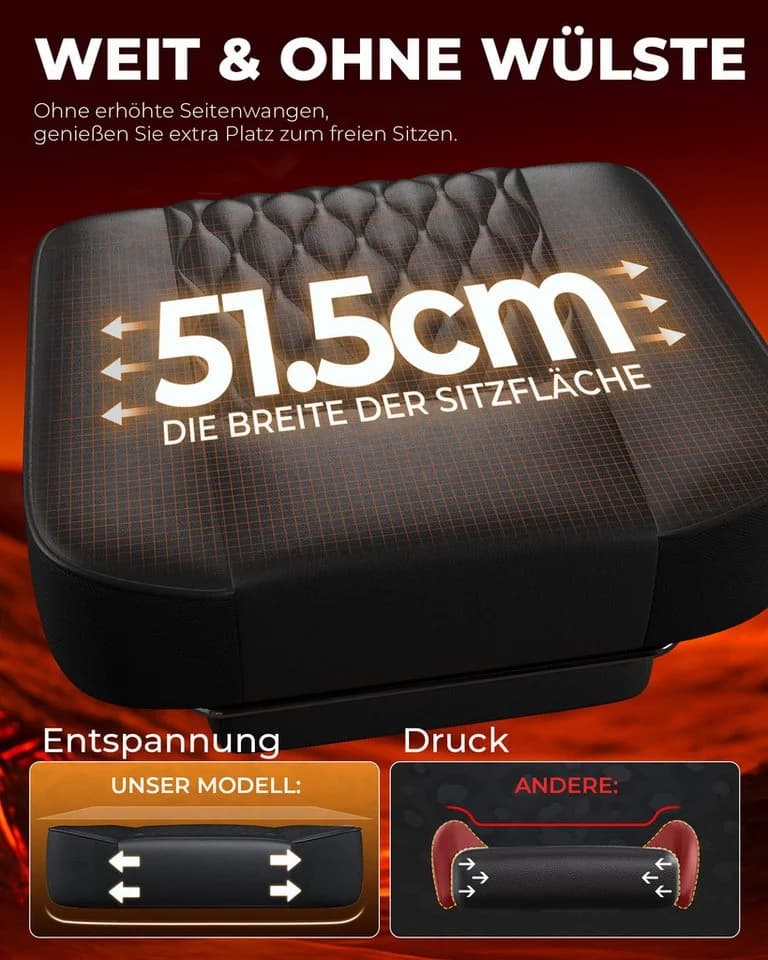 GTPLAYER Gaming-Stuhl Bürostuhl Ergonomisch Schwarz Synchronmechanik - Bild 3
