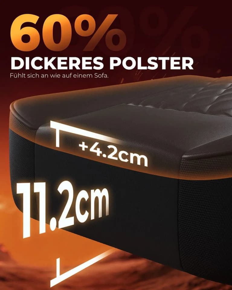 GTPLAYER Gaming-Stuhl Bürostuhl Ergonomisch Schwarz Synchronmechanik - Bild 5