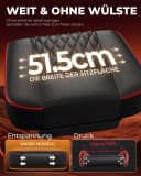 GTPLAYER Gaming-Stuhl Bürostuhl Ergonomisch Höhenverstellbar Rot/Schwarz Bild 3
