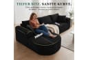 COMHOMA Ecksofa mit Schlaffunktion Cord Schwarz L-Form Bild 3