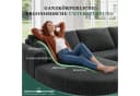 COMHOMA Ecksofa mit Schlaffunktion Grau Cord Bild 4