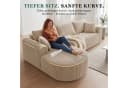 COMHOMA Ecksofa mit Schlaffunktion Cord beige Bild 3