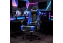 GTPLAYER Gaming-Stuhl Blau mit Fußstütze und Lordosenstütze Bild 1