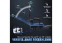 GTPLAYER Gaming-Stuhl Blau mit Fußstütze und Lordosenstütze Bild 3