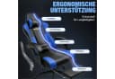 GTPLAYER Gaming-Stuhl Blau mit Fußstütze und Lordosenstütze Bild 4