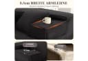 COMHOMA Modulares Schlafsofa Schwarz 3-Sitzer mit Schlaffunktion Bild 4