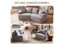 COMHOMA Modulares Schlafsofa grau mit Schlaffunktion Bild 1