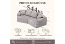 COMHOMA Modulares Schlafsofa grau mit Schlaffunktion Bild 4