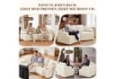 COMHOMA Modulares Schlafsofa 3-Sitzer Beige Sherpa-Kunstfell Bild 3