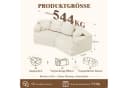 COMHOMA Modulares Schlafsofa 3-Sitzer Beige Sherpa-Kunstfell Bild 4