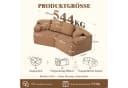 COMHOMA Modulares Schlafsofa 3-Sitzer hellbraun mit Schlaffunktion Bild 3
