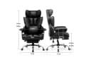 GTPLAYER Gaming-Stuhl Ergonomisch mit Fußstütze Kunstleder Schwarz Bild 5