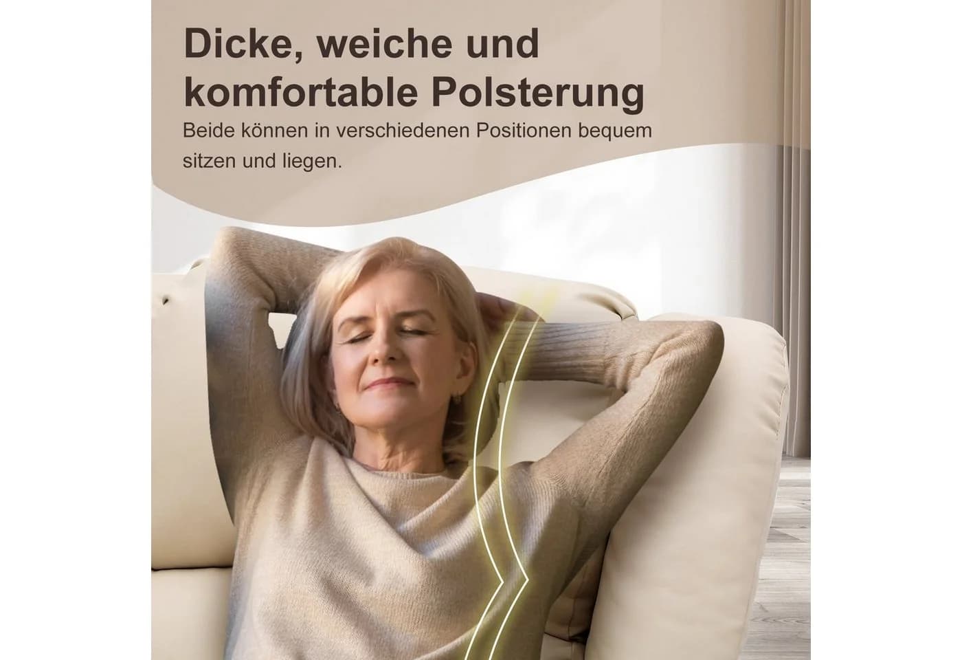COMHOMA Massagesessel mit Aufstehhilfe & Massagefunktion - Bild 4