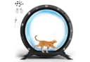 COMHOMA Katzenlaufrad Schwarz Metall Ultraleis Bild 2