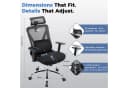GTPLAYER Bürostuhl Ergonomisch mit 3D Stütze & Wippfunktion Schwarz Bild 5