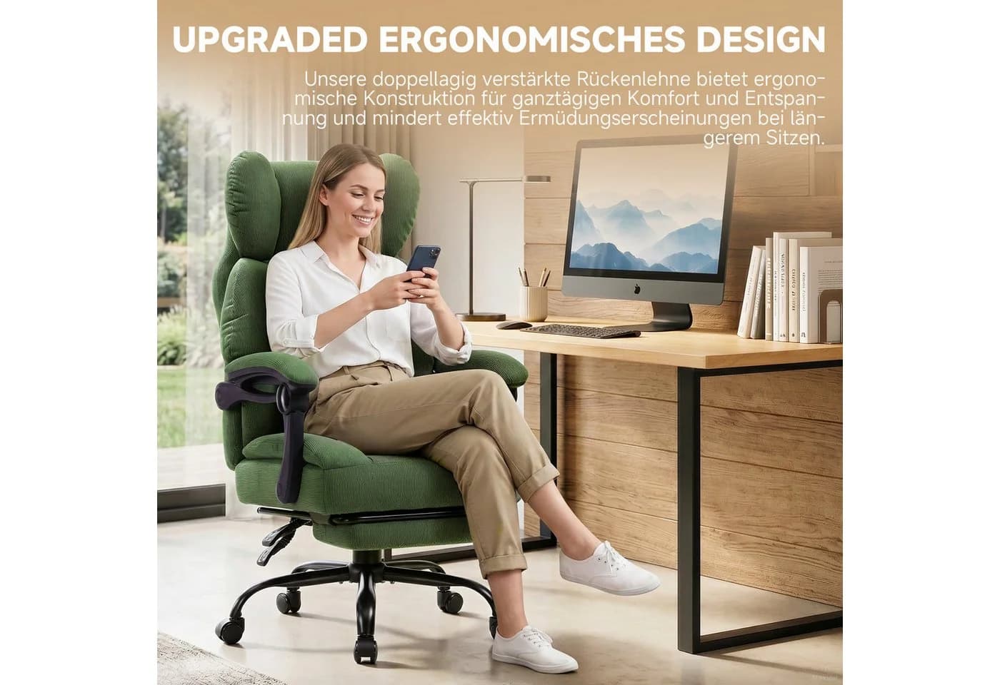 GTPLAYER Ergonomischer Gaming-Stuhl mit Fußstütze & Lendenstütze - Bild 3
