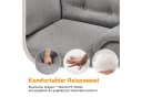 COMHOMA Relaxsessel mit Hocker und verstellbarer Rückenlehne grau Bild 1