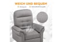 COMHOMA Relaxsessel mit Hocker und verstellbarer Rückenlehne grau Bild 3