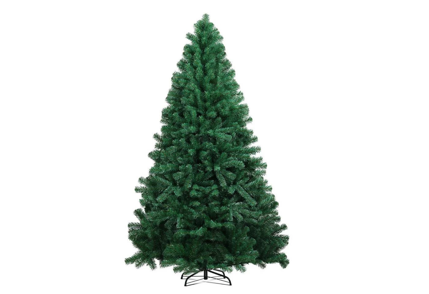 COMHOMA Künstlicher Weihnachtsbaum 195cm PVC mit Metallständer