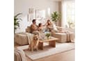 COMHOMA Ecksofa Cord L-Form mit Chaiselongue Beige Bild 1