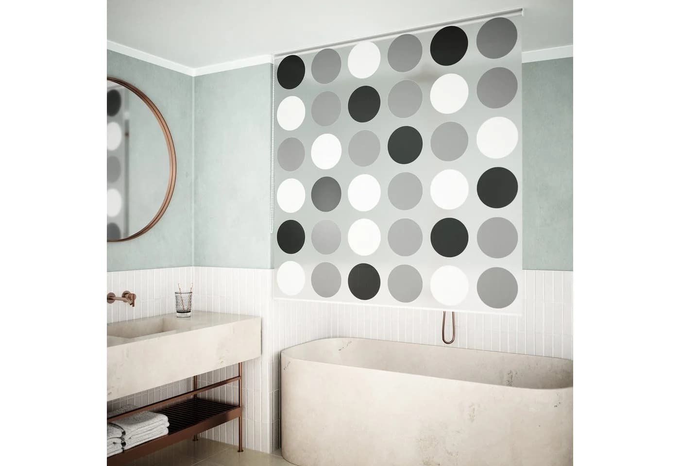 Aquabad Duschrollo Vaskaflex PEVA Modernes Design