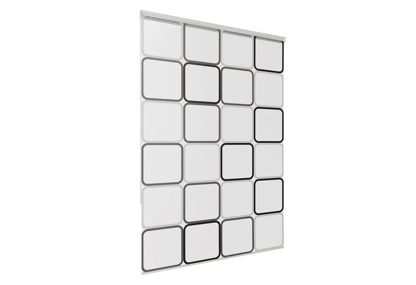 Aquabad® Duschrollo Vaskaflex Modernes Quadrat-Muster - Bild 2